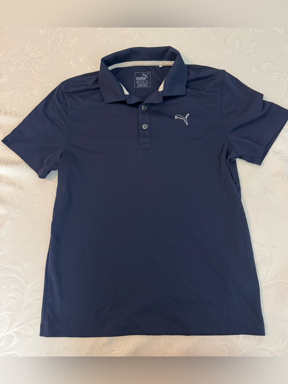Puma Youth M Navy Performance Polo Shirt